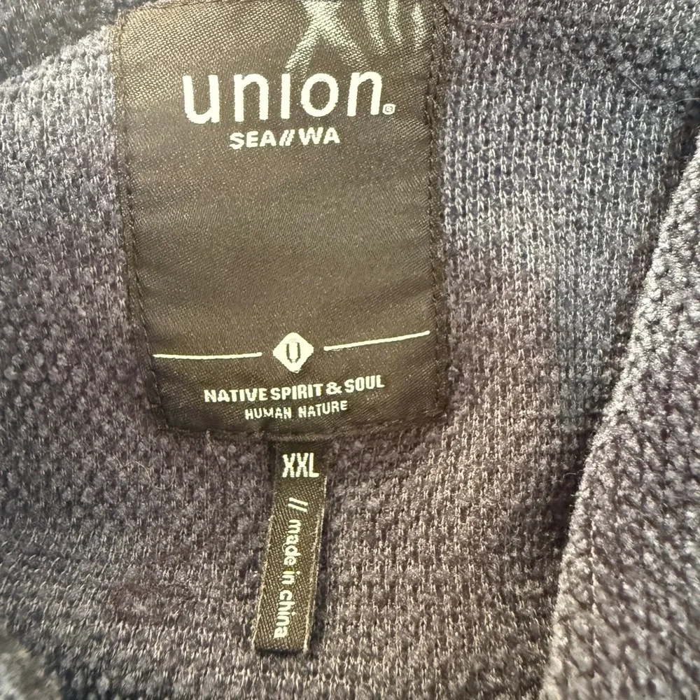 Union SEA/WA Navy Textured Knit Button Up Shacket Shirt Jacket Size XXL